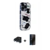 MARSİLYAN™- iPhone 15 Pro Max Kılıf Ahenk Modern Serisi - Siyah 3D Antistatik Hayalet Cam Ekran Koruyucu + Raze Metal Kamera Lens - LT