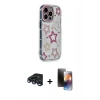MARSİLYAN™- iPhone 15 Pro Max Kılıf Ahenk Modern Serisi - Siyah 3D Antistatik Mat Seramik Nano Ekran Koruyucu + Raze Metal Kamera Lens - LT