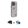 MARSİLYAN™- iPhone 15 Pro Max Kılıf Ahenk Modern Serisi - Siyah 3D Antistatik Seramik Nano Ekran Koruyucu + Raze Metal Kamera Lens - LT