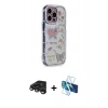 MARSİLYAN™- iPhone 15 Pro Max Kılıf Ahenk Modern Serisi - Siyah 3D Antistatik Seramik Nano Ekran Koruyucu + Raze Metal Kamera Lens - TMGI