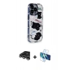MARSİLYAN™- iPhone 15 Pro Max Kılıf Ahenk Modern Serisi - Siyah 3D Antistatik Seramik Nano Ekran Koruyucu + Raze Metal Kamera Lens - GS
