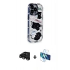 MARSİLYAN™- iPhone 15 Pro Max Kılıf Ahenk Modern Serisi - Siyah 3D Antistatik Seramik Nano Ekran Koruyucu + Raze Metal Kamera Lens - SH