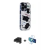 MARSİLYAN™- iPhone 15 Pro Max Kılıf Ahenk Modern Serisi - Siyah 3D Antistatik Seramik Nano Ekran Koruyucu + Raze Metal Kamera Lens - TMGI
