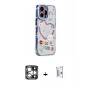 MARSİLYAN™- iPhone 15 Pro Max Kılıf Ahenk Modern Serisi - Siyah Bilvis 0.18mm Plus Cam Ekran Koruyucu + PVD Metal Kamera Lens - GS