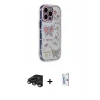 MARSİLYAN™- iPhone 15 Pro Max Kılıf Ahenk Modern Serisi - Siyah Bilvis 0.18mm Plus Cam Ekran Koruyucu + Titanyum Gri Raze Metal Kamera Lens