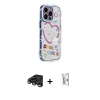 MARSİLYAN™- iPhone 15 Pro Max Kılıf Ahenk Modern Serisi - Siyah Bilvis 0.18mm Plus Cam Ekran Koruyucu + Titanyum Gri Raze Metal Kamera Lens