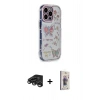 MARSİLYAN™- iPhone 15 Pro Max Kılıf Ahenk Modern Serisi - Siyah Bilvis 3D Cam Ekran Koruyucu + Raze Metal Kamera Lens - TMGI
