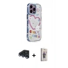 MARSİLYAN™- iPhone 15 Pro Max Kılıf Ahenk Modern Serisi - Siyah Bilvis 3D Cam Ekran Koruyucu + Raze Metal Kamera Lens - LT
