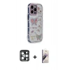 MARSİLYAN™- iPhone 15 Pro Max Kılıf Ahenk Modern Serisi - Siyah Bilvis 3D Mat Cam Ekran Koruyucu + PVD Metal Kamera Lens - LT