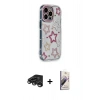 MARSİLYAN™- iPhone 15 Pro Max Kılıf Ahenk Modern Serisi - Siyah Bilvis 3D Mat Cam Ekran Koruyucu + Raze Metal Kamera Lens - TMGI