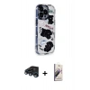 MARSİLYAN™- iPhone 15 Pro Max Kılıf Ahenk Modern Serisi - Siyah Bilvis 3D Mat Cam Ekran Koruyucu + Raze Metal Kamera Lens - LT