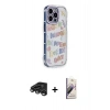 MARSİLYAN™- iPhone 15 Pro Max Kılıf Ahenk Modern Serisi - Siyah Bilvis 3D Mat Cam Ekran Koruyucu + Raze Metal Kamera Lens - TMGI