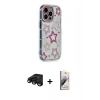 MARSİLYAN™- iPhone 15 Pro Max Kılıf Ahenk Modern Serisi - Siyah Bilvis 3D Mat Cam Ekran Koruyucu + Raze Metal Kamera Lens - SH