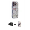 MARSİLYAN™- iPhone 15 Pro Max Kılıf Ahenk Modern Serisi - Siyah Bilvis 3D Mat Cam Ekran Koruyucu + Raze Metal Kamera Lens - TMGI
