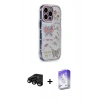 MARSİLYAN™- iPhone 15 Pro Max Kılıf Ahenk Modern Serisi - Siyah Bilvis 5in1 3D Magic Cam Ekran Koruyucu + Raze Metal Kamera Lens - SH