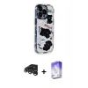 MARSİLYAN™- iPhone 15 Pro Max Kılıf Ahenk Modern Serisi - Siyah Bilvis 5in1 3D Magic Cam Ekran Koruyucu + Raze Metal Kamera Lens - GS
