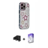 MARSİLYAN™- iPhone 15 Pro Max Kılıf Ahenk Modern Serisi - Siyah Bilvis 5in1 3D Magic Cam Ekran Koruyucu + Raze Metal Kamera Lens - SH