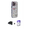 MARSİLYAN™- iPhone 15 Pro Max Kılıf Ahenk Modern Serisi - Siyah Bilvis 5in1 3D Magic Cam Ekran Koruyucu + Raze Metal Kamera Lens - LT
