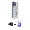 MARSİLYAN™- iPhone 15 Pro Max Kılıf Ahenk Modern Serisi - Siyah Bilvis 5in1 5D Magic Hayalet Cam Ekran Koruyucu + Raze Metal Kamera Lens - TMGI