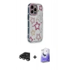 MARSİLYAN™- iPhone 15 Pro Max Kılıf Ahenk Modern Serisi - Siyah Bilvis 5in1 5D Magic Hayalet Cam Ekran Koruyucu + Raze Metal Kamera Lens - TMGI