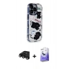MARSİLYAN™- iPhone 15 Pro Max Kılıf Ahenk Modern Serisi - Siyah Bilvis 5in1 5D Magic Hayalet Cam Ekran Koruyucu + Raze Metal Kamera Lens - SH