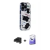 MARSİLYAN™- iPhone 15 Pro Max Kılıf Ahenk Modern Serisi - Siyah Bilvis 5in1 5D Magic Hayalet Cam Ekran Koruyucu + Raze Metal Kamera Lens - TMGI