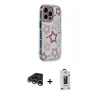 MARSİLYAN™- iPhone 15 Pro Max Kılıf Ahenk Modern Serisi - Siyah Bilvis Hayalet Cam Ekran Koruyucu + Raze Metal Kamera Lens - GS