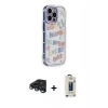 MARSİLYAN™- iPhone 15 Pro Max Kılıf Ahenk Modern Serisi - Siyah Bilvis Hayalet Cam Ekran Koruyucu + Raze Metal Kamera Lens - LT