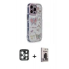 MARSİLYAN™- iPhone 15 Pro Max Kılıf Ahenk Modern Serisi - Siyah Bilvis Hayalet Cam Ekran Koruyucu + PVD Metal Kamera Lens - LT