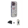 MARSİLYAN™- iPhone 15 Pro Max Kılıf Ahenk Modern Serisi - Siyah Bilvis Hayalet Cam Ekran Koruyucu + Raze Metal Kamera Lens - LT