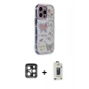 MARSİLYAN™- iPhone 15 Pro Max Kılıf Ahenk Modern Serisi - Siyah Bilvis Hayalet Cam Ekran Koruyucu + PVD Metal Kamera Lens - LT