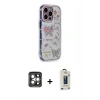 MARSİLYAN™- iPhone 15 Pro Max Kılıf Ahenk Modern Serisi - Siyah Bilvis Hayalet Cam Ekran Koruyucu + PVD Metal Kamera Lens - GI
