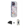MARSİLYAN™- iPhone 15 Pro Max Kılıf Ahenk Modern Serisi - Siyah Bilvis Hayalet Cam Ekran Koruyucu + Raze Metal Kamera Lens - TMGI