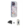 MARSİLYAN™- iPhone 15 Pro Max Kılıf Ahenk Modern Serisi - Siyah Bilvis Hayalet Cam Ekran Koruyucu + Raze Metal Kamera Lens - GS