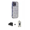 MARSİLYAN™- iPhone 15 Pro Max Kılıf Ahenk Modern Serisi - Siyah Bilvis Hayalet Cam Ekran Koruyucu + Raze Metal Kamera Lens - TMGI