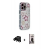 MARSİLYAN™- iPhone 15 Pro Max Kılıf Ahenk Modern Serisi - Siyah Bilvis Hayalet Cam Ekran Koruyucu + Raze Metal Kamera Lens - SH