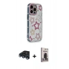 MARSİLYAN™- iPhone 15 Pro Max Kılıf Ahenk Modern Serisi - Siyah Bilvis Hayalet Cam Ekran Koruyucu + Raze Metal Kamera Lens - LT