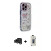 MARSİLYAN™- iPhone 15 Pro Max Kılıf Ahenk Modern Serisi - Siyah Bilvis Hayalet Cam Ekran Koruyucu + Raze Metal Kamera Lens - TMGI