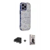 MARSİLYAN™- iPhone 15 Pro Max Kılıf Ahenk Modern Serisi - Siyah Bilvis Hayalet Cam Ekran Koruyucu + Raze Metal Kamera Lens - TMGI