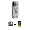 MARSİLYAN™- iPhone 15 Pro Max Kılıf Ahenk Modern Serisi - Siyah Buffer Cam Ekran Koruyucu + PVD Metal Kamera Lens - GI