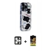 MARSİLYAN™- iPhone 15 Pro Max Kılıf Ahenk Modern Serisi - Siyah Buffer Cam Ekran Koruyucu + PVD Metal Kamera Lens - GS