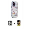 MARSİLYAN™- iPhone 15 Pro Max Kılıf Ahenk Modern Serisi - Siyah Buffer Cam Ekran Koruyucu + PVD Metal Kamera Lens - GS