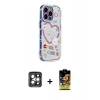 MARSİLYAN™- iPhone 15 Pro Max Kılıf Ahenk Modern Serisi - Siyah Buffer Cam Ekran Koruyucu + PVD Metal Kamera Lens - GI