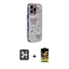 MARSİLYAN™- iPhone 15 Pro Max Kılıf Ahenk Modern Serisi - Siyah Buffer Cam Ekran Koruyucu + PVD Metal Kamera Lens - GI