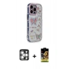 MARSİLYAN™- iPhone 15 Pro Max Kılıf Ahenk Modern Serisi - Siyah Buffer Cam Ekran Koruyucu + PVD Metal Kamera Lens - GS