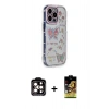 MARSİLYAN™- iPhone 15 Pro Max Kılıf Ahenk Modern Serisi - Siyah Buffer Cam Ekran Koruyucu + PVD Metal Kamera Lens - TU
