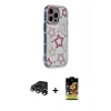MARSİLYAN™- iPhone 15 Pro Max Kılıf Ahenk Modern Serisi - Siyah Buffer Cam Ekran Koruyucu + Raze Metal Kamera Lens - GS