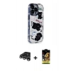 MARSİLYAN™- iPhone 15 Pro Max Kılıf Ahenk Modern Serisi - Siyah Buffer Cam Ekran Koruyucu + Raze Metal Kamera Lens - GS