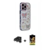 MARSİLYAN™- iPhone 15 Pro Max Kılıf Ahenk Modern Serisi - Siyah Buffer Cam Ekran Koruyucu + Raze Metal Kamera Lens - GS