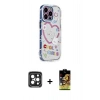 MARSİLYAN™- iPhone 15 Pro Max Kılıf Ahenk Modern Serisi - Siyah Buffer Cam Ekran Koruyucu + Siyah PVD Metal Kamera Lens
